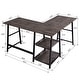 preview thumbnail 13 of 29, Carbon Loft Industrial L-shaped Corner Computer Desk with Shelf
