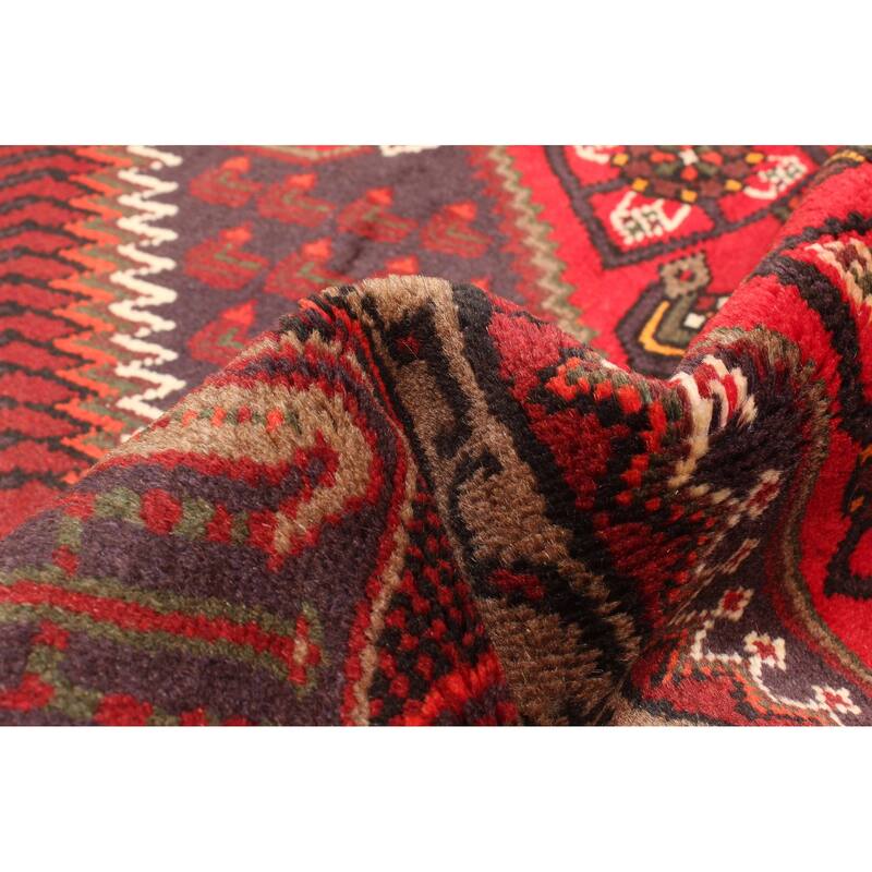 ECARPETGALLERY Hand-knotted Andelz Red Wool Rug - 4'2 x 6'6