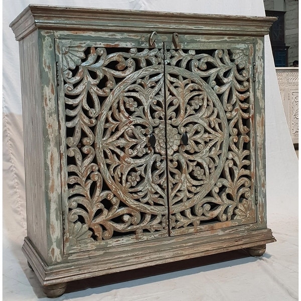 Antique indian store doors rustic credenza