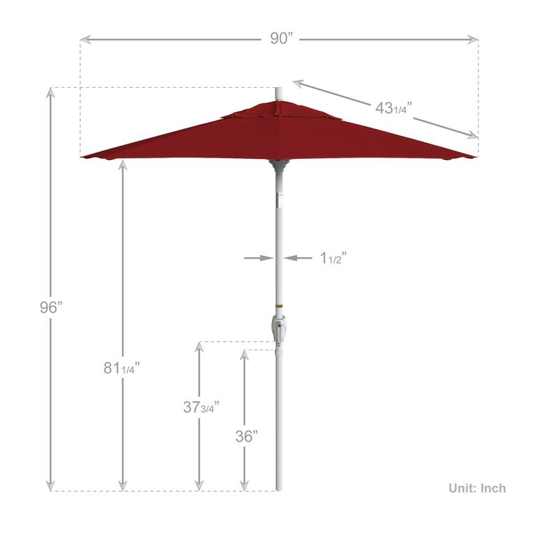 Pompano 7.5-foot Crank Lift Round Patio Umbrella by Havenside Home