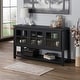 preview thumbnail 6 of 29, Furniture of America Wins Modern Farmhouse 5-shelf Buffet Table Black