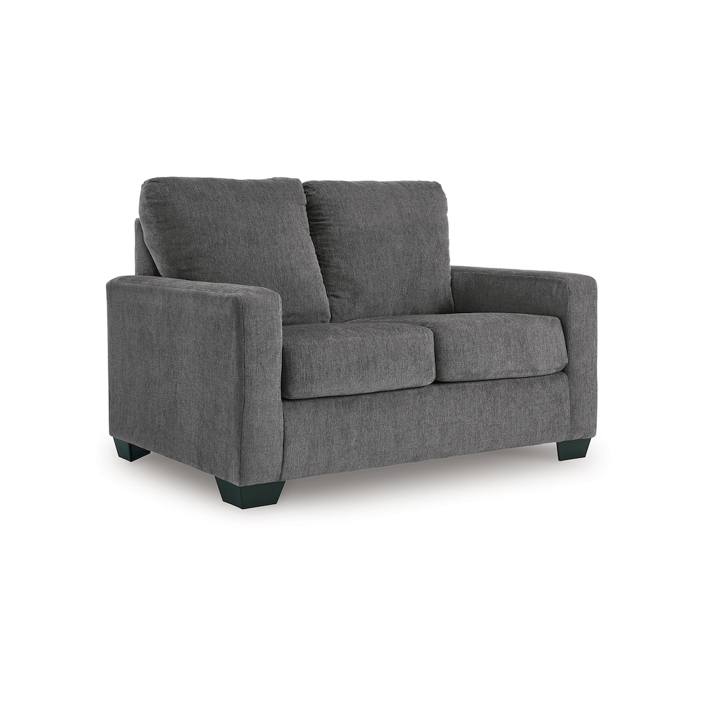 Anise Sofa Sleeper with Twin Size Pull Out Bed, Pewter Gray Polyester