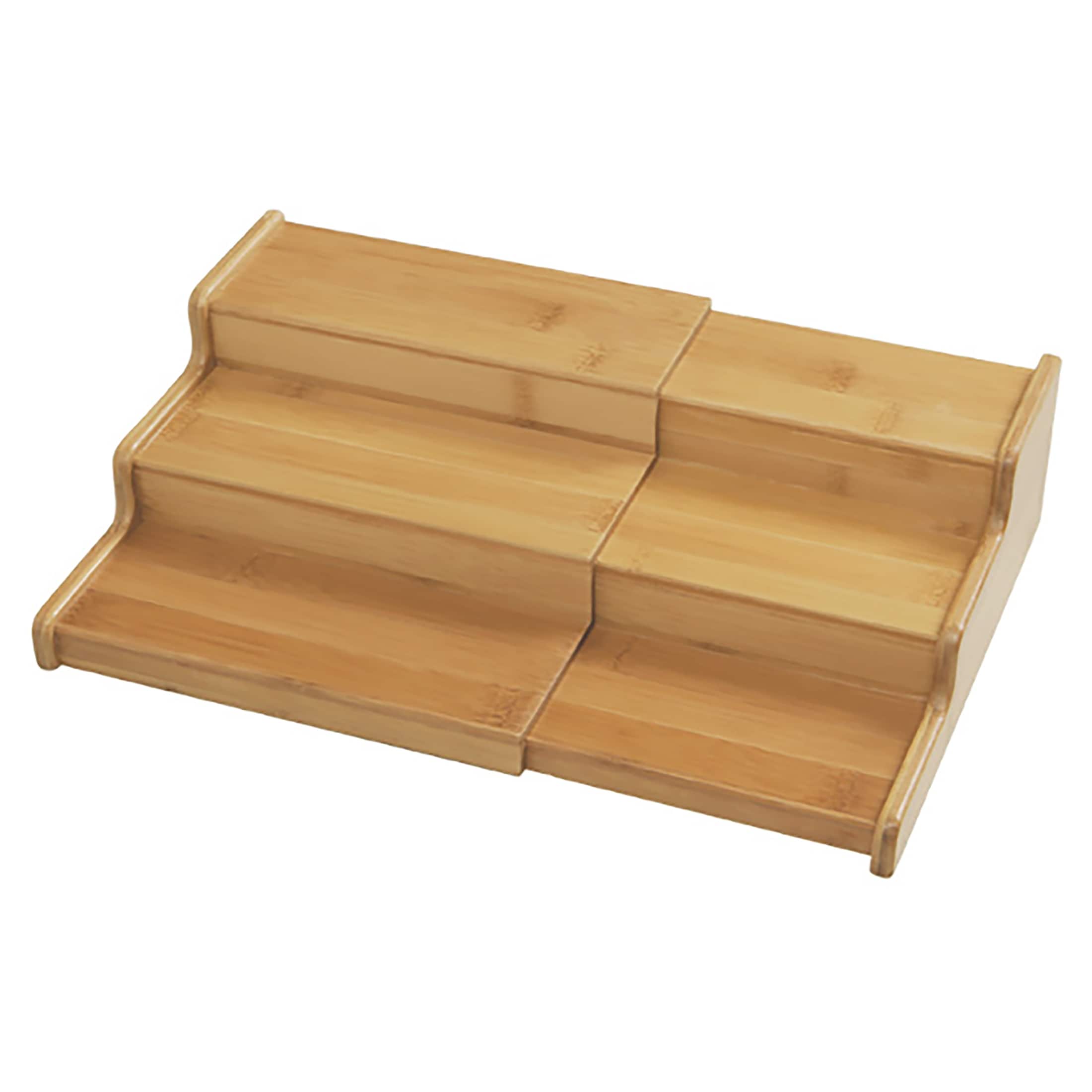 Seville Classics 3-Tier Expandable Bamboo Spice Rack Step Shelf Cabinet  Organizer - Bed Bath & Beyond - 35477901