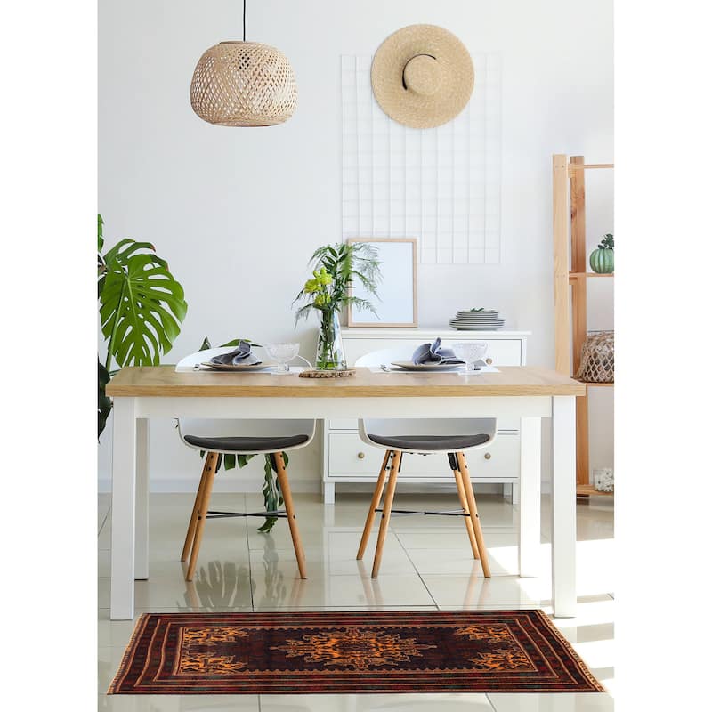 ECARPETGALLERY Hand-knotted Teimani Dark Navy Wool Rug - 3'8 x 6'7