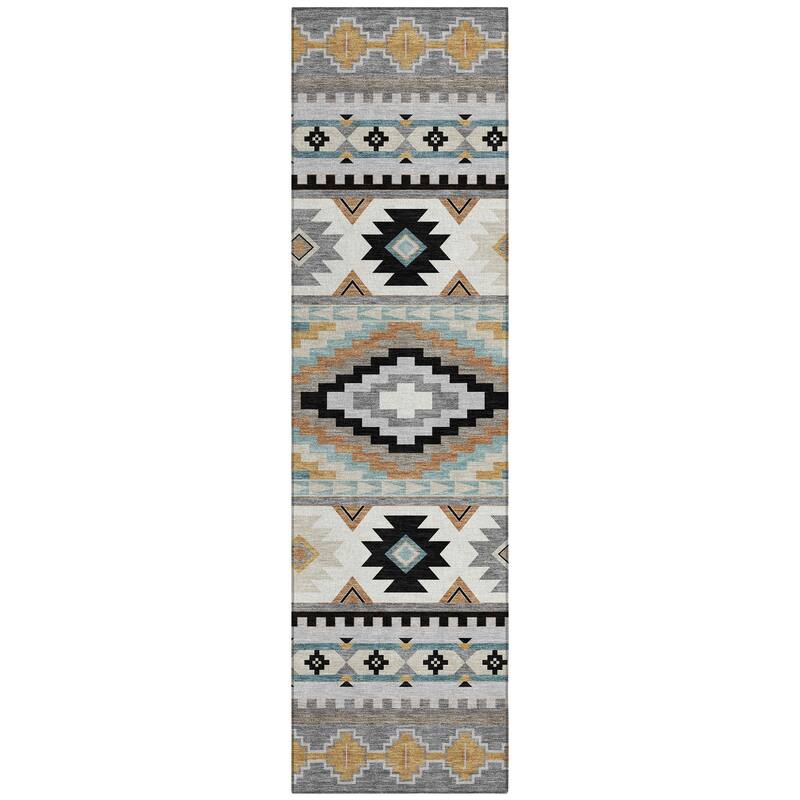 Machine Washable Indoor/ Outdoor Modern Ottawa Chantille Rug