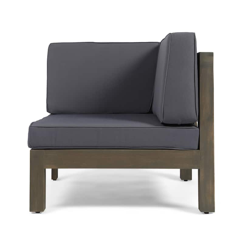 Roomfitters Outdoor 2-Piece Loveseat Set with Acacia Wood Frame and Weather-Resistant Cushions