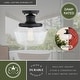 preview thumbnail 5 of 10, Collins Black Farmhouse Outdoor Flush Mount Ceiling Light Clear Schoolhouse Glass - 10-in. W x 10.5-in. H x 10-in. D