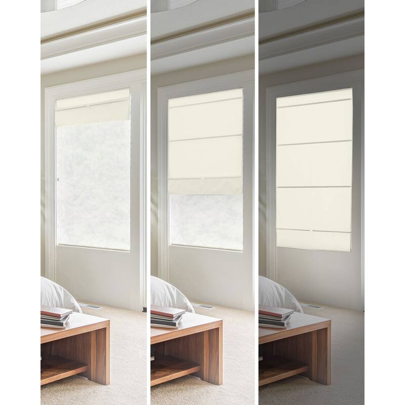 CHICOLOGY Cordless Magnetic Light Filtering Roman Shades
