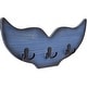 preview thumbnail 5 of 4, Whale Tail Wall Hook for Nursery, Nautical Home Decor (15.5 x 6.75 x 1 in, Blue)