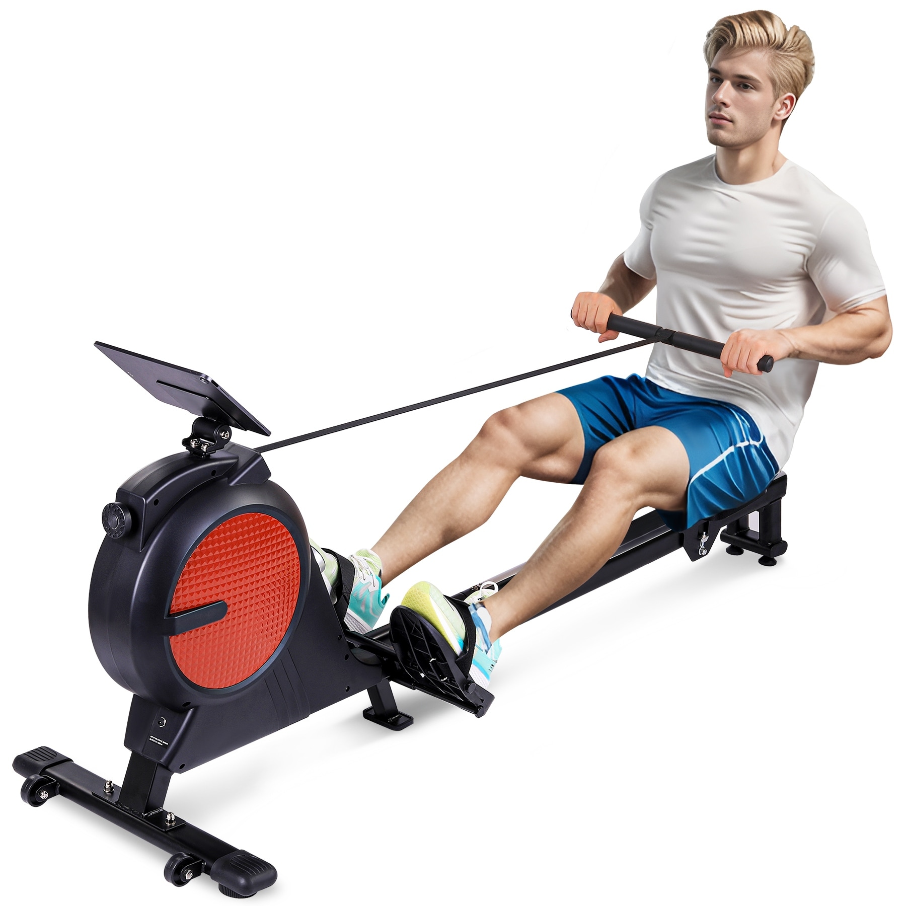 Rowing Machine,Magnetic Rowing Machine for Home,Dual Slide Rail