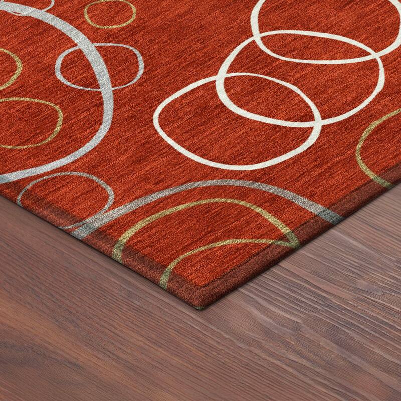Machine Washable Indoor/ Outdoor Contemporary Nexus Chantille Rug