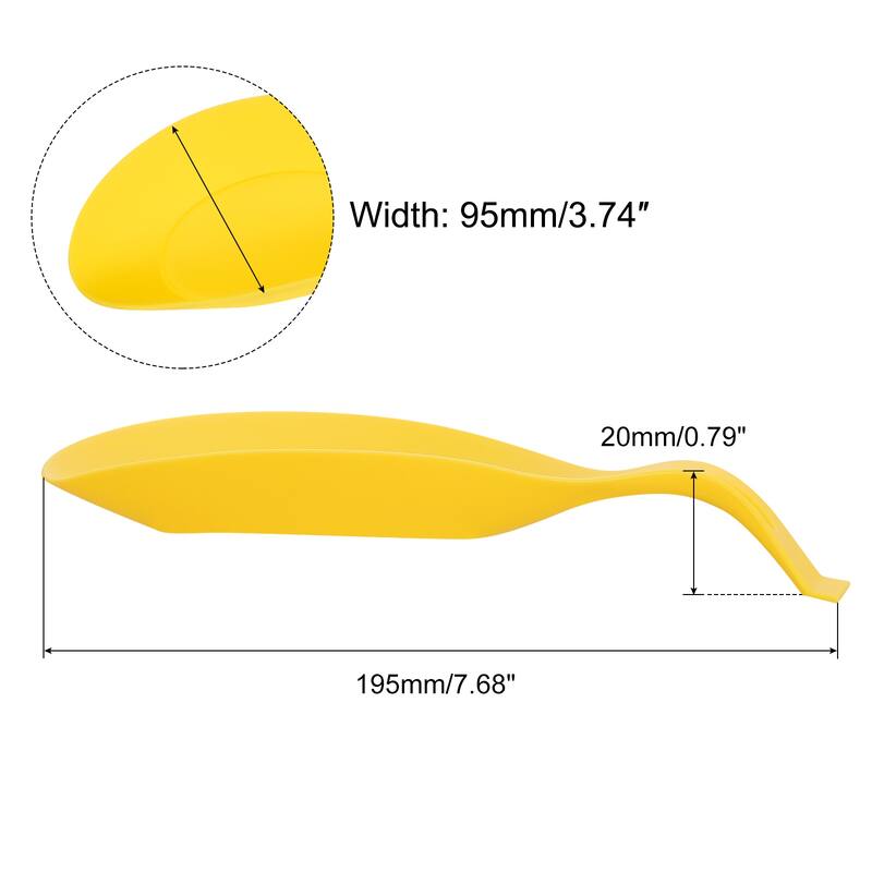 3.74" Heat Resistant Silicone Spoon Rest Kitchen Utensil Holder, 2Pcs - Yellow - 4Pcs