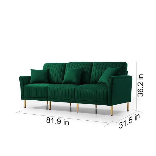 Modern Velvet Upholstered Sofa Couch 3 Seat Bed Bath & Beyond 36272587