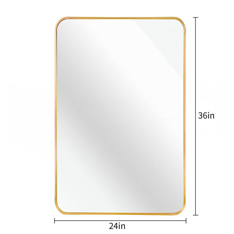 24x36 Inch Metal Framed Rectangular Bathrrom Mirror