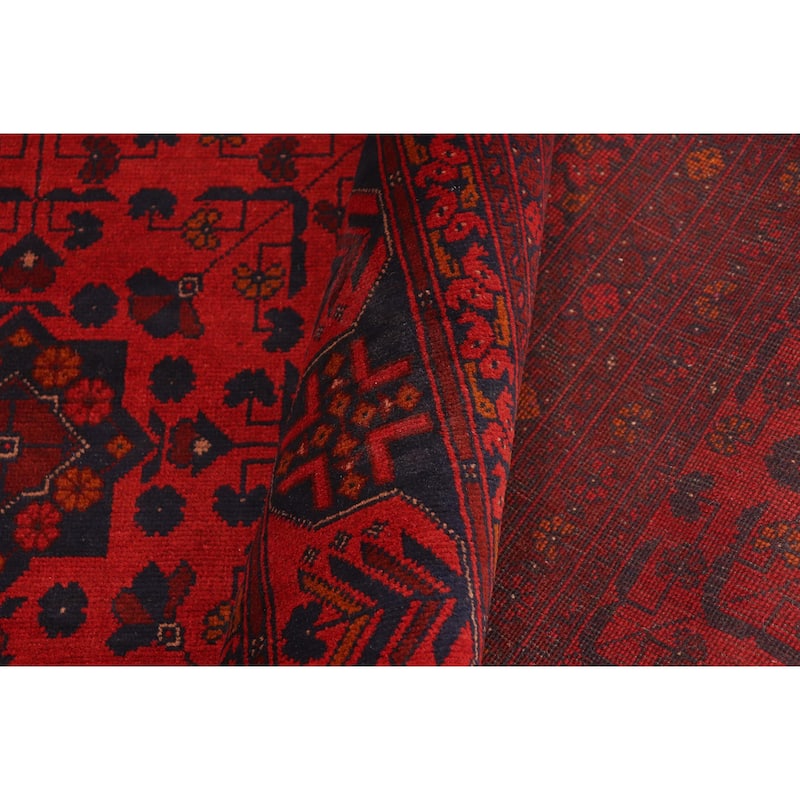 Tribal Biljik Khal Mohammadi Layne Red/Blue Rug - 10'3'' x 12'10''
