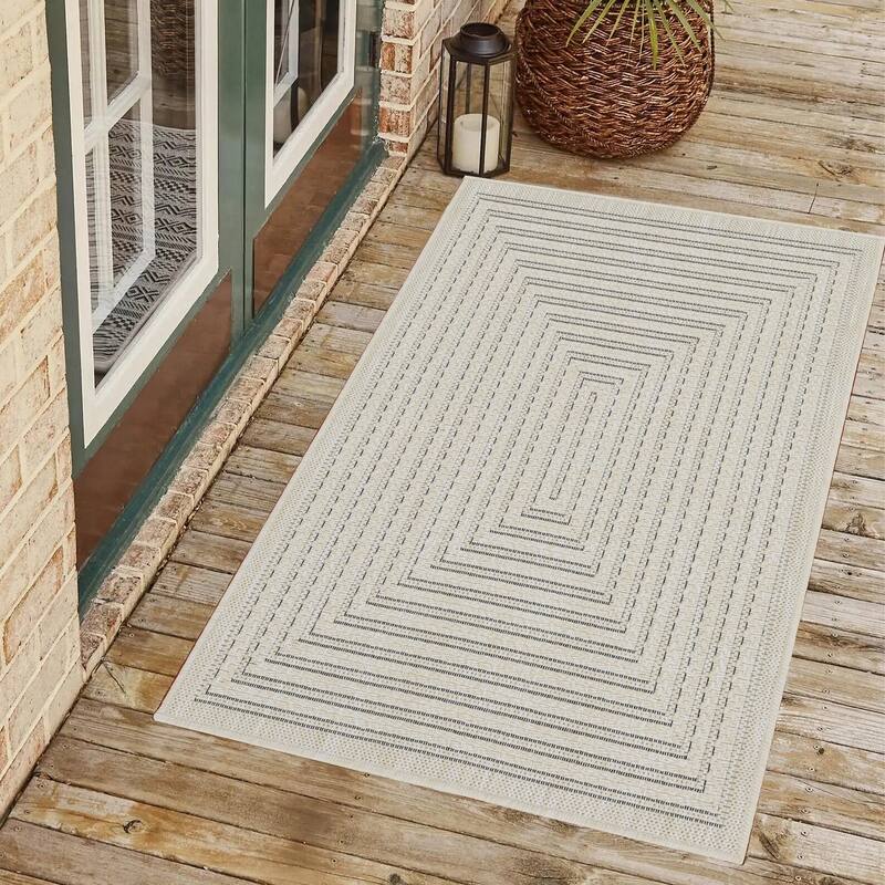 Machine Washable, Weather and UV Resistant Viola Design 4 color Option-Natural & Black & Red & Ivory