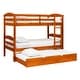 preview thumbnail 37 of 79, Walker Edison Solid Wood Twin Size Bunk Bed with Trundle