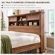 preview thumbnail 21 of 66, Farmhouse Bed Frame with 54" Tall Storage Bookcase Headboard