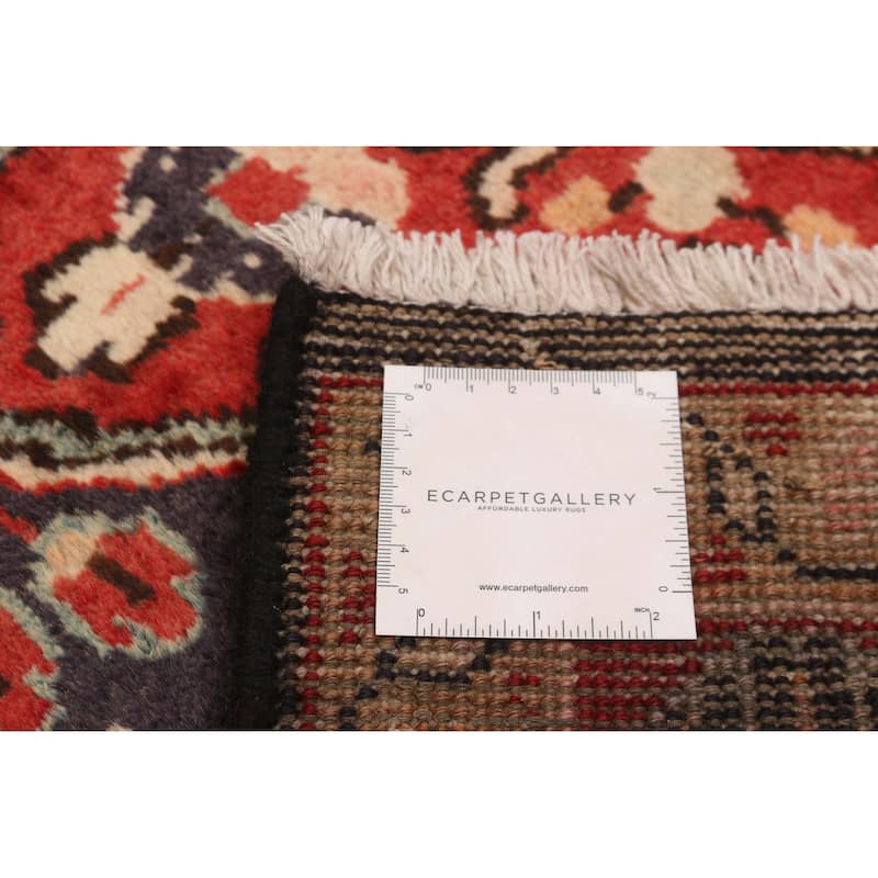 Andelz Navy, Red Rug 4'2" x 6'7" - 4'2 x 6'7