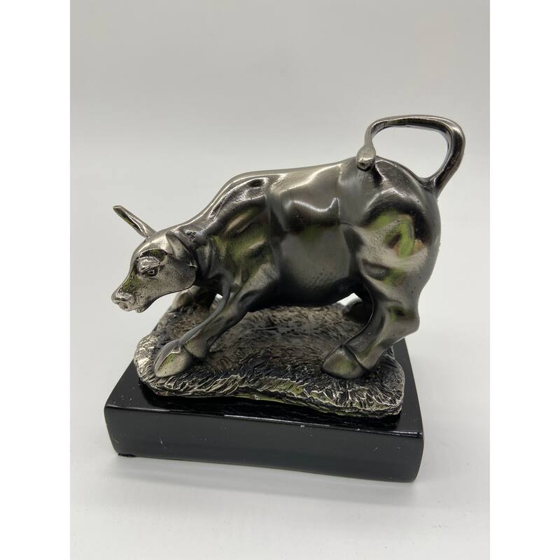 Pewter Bull on engravable base.