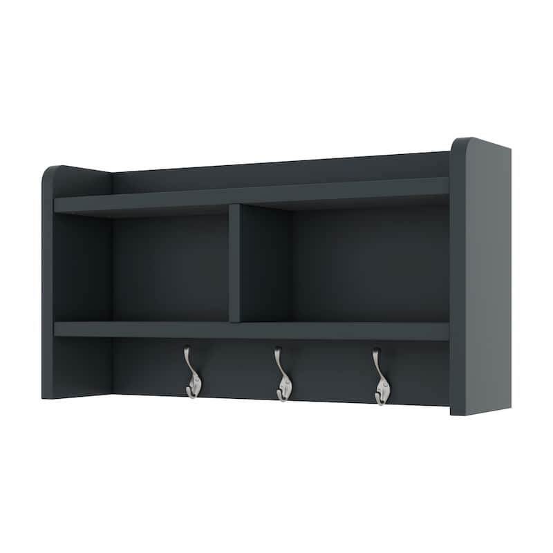 GDFStudio - Janet 4 in 1 Detachable Hall Tree with Coat Hooks, Storage Cabinet and Shoe Bench for Entryway or Hallway