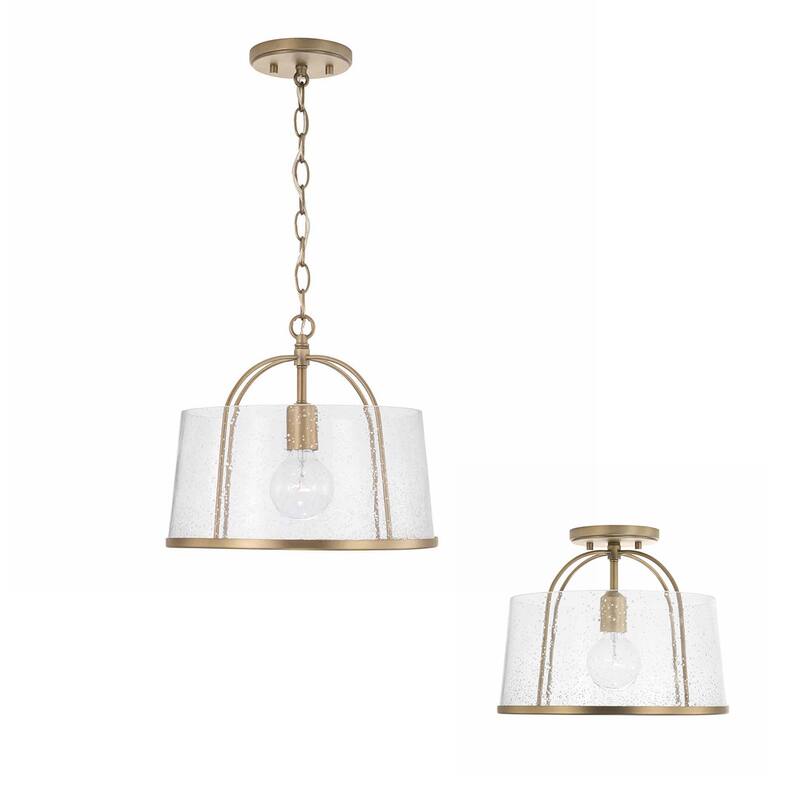 Mason 1-light Convertible Pendant/ Semi-Flush Mount