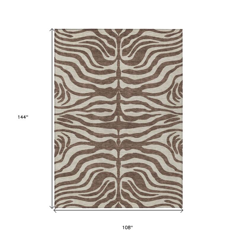 HomeRoots Animal Print Transitional Rectangle Outdoor Rug