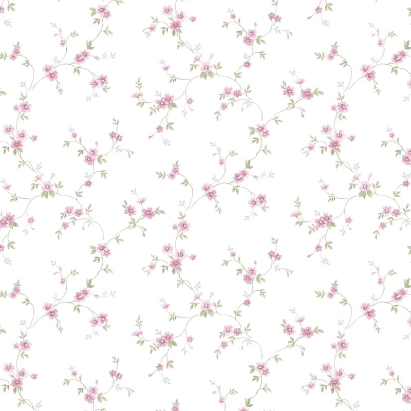 Plaisir Como Trail 20.5 In X 33 Ft Washable Wallpaper - Pink