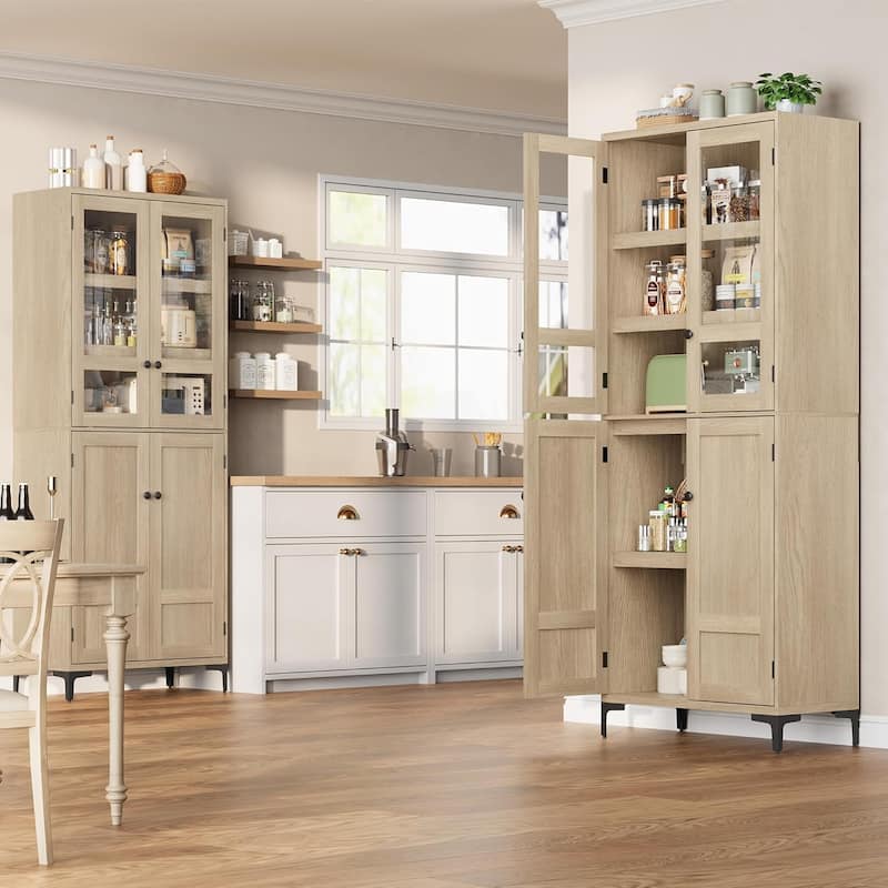 71 Inch Tall Storage Cabinet, 5 - Tier Kitchen Pantry Cabinet