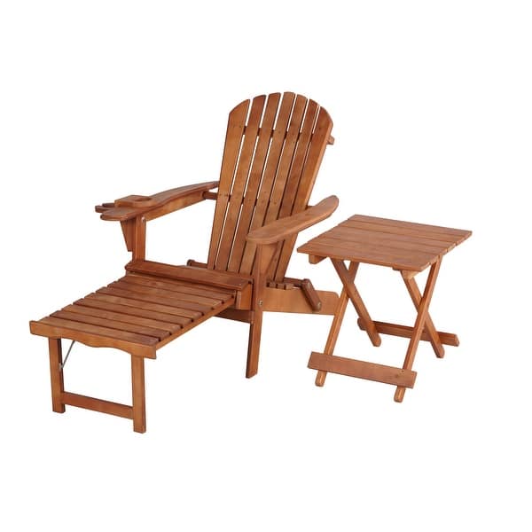 Adirondack Chaise Lounge Foldable Chair and End table On Sale