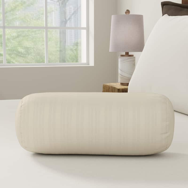 100% Cotton Plain weave Neckroll Pillow Protector - Beige