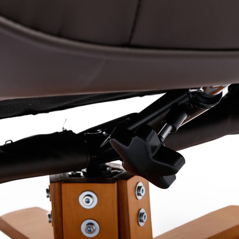 Brown Swivel Recliner Chair with Ottoman