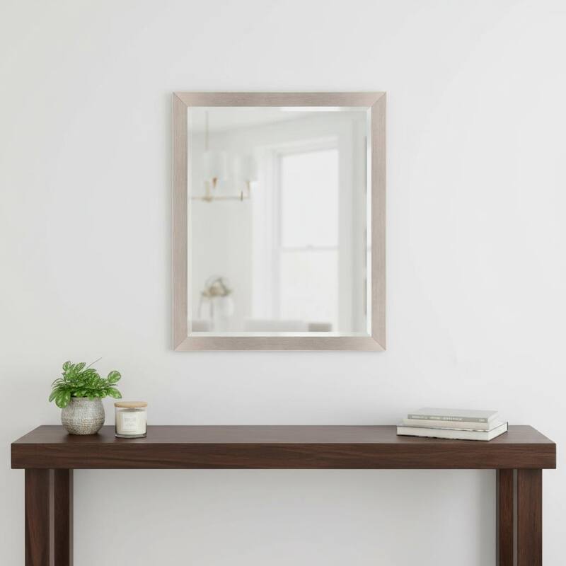 HomeRoots 42" Silver Framed Accent Mirror - 32.00 in. x 42.00 in. x 2.00 in. - 32.00 in. x 42.00 in.  x 2.00 in.