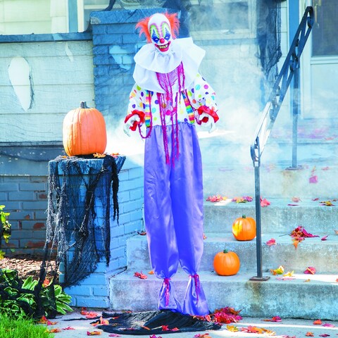 Standing Animated Clown Halloween Decoration, Halloween, Home Decor, 65" Tall