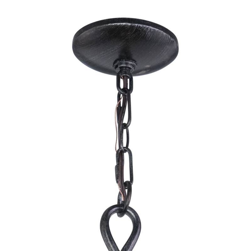 Vine Black Rustic Mini Pendant Ceiling Light - 7.5-in W x 22-in H x 7.5-in D