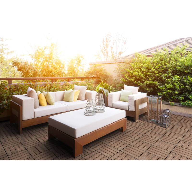 Design House 184556 3" x 12" Textured Polymer Interlocking Deck Tile