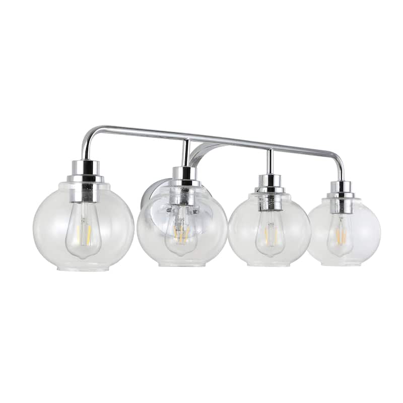 Staunton Iron/Seeded Glass Cottage Rustic LED Vanity Light, by JONATHAN Y