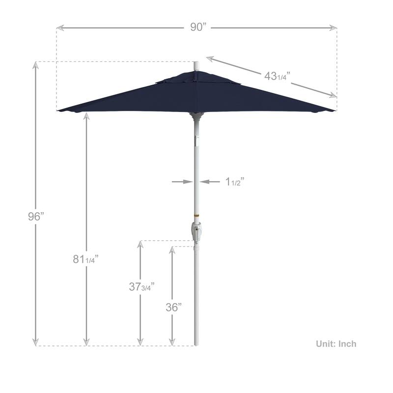 Pompano 7.5-foot Crank Lift Round Patio Umbrella by Havenside Home