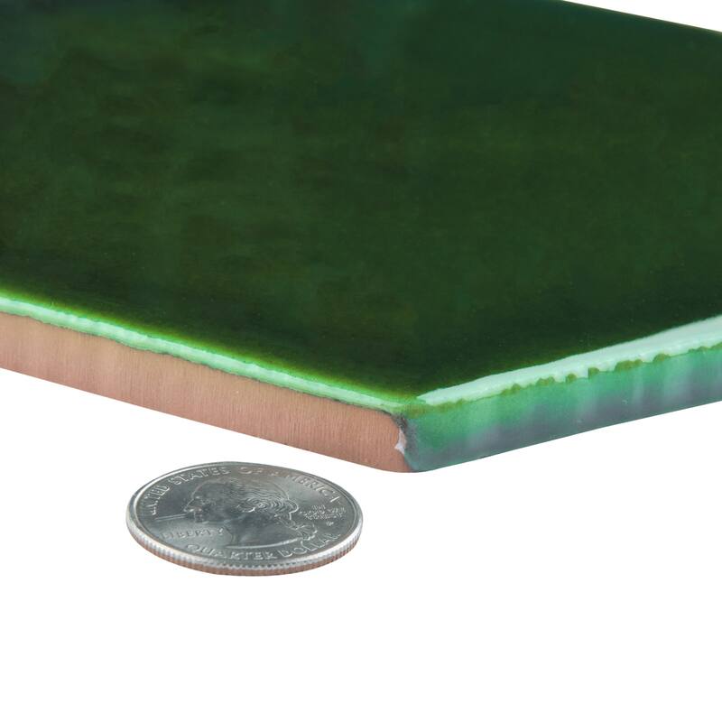 Merola Tile Viva Hex Antic Verde 5-7/8" x 6-3/4" Ceramic Wall Tile