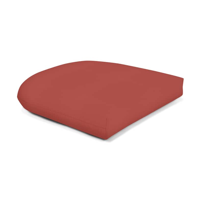 Sunbrella Solid Fabric 1-Piece Indoor/Outdoor Wicker Seat Pad, 18"W x 18"L