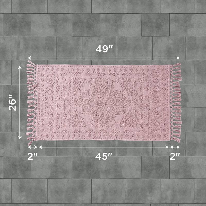 French Connection Nellore Fringe Cotton Bath Rug
