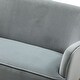 preview thumbnail 56 of 117, Barbara 43" Contemporary Velvet Loveseat Sofa with Goldtone Metal Legs by HULALA HOME