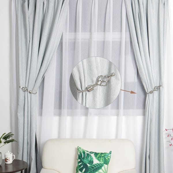 Shop Curtains Tieback Hook U Style Metal Tie Hold Backs Curtains Holdback Silver Tone 1pcs On Sale Overstock 28962371