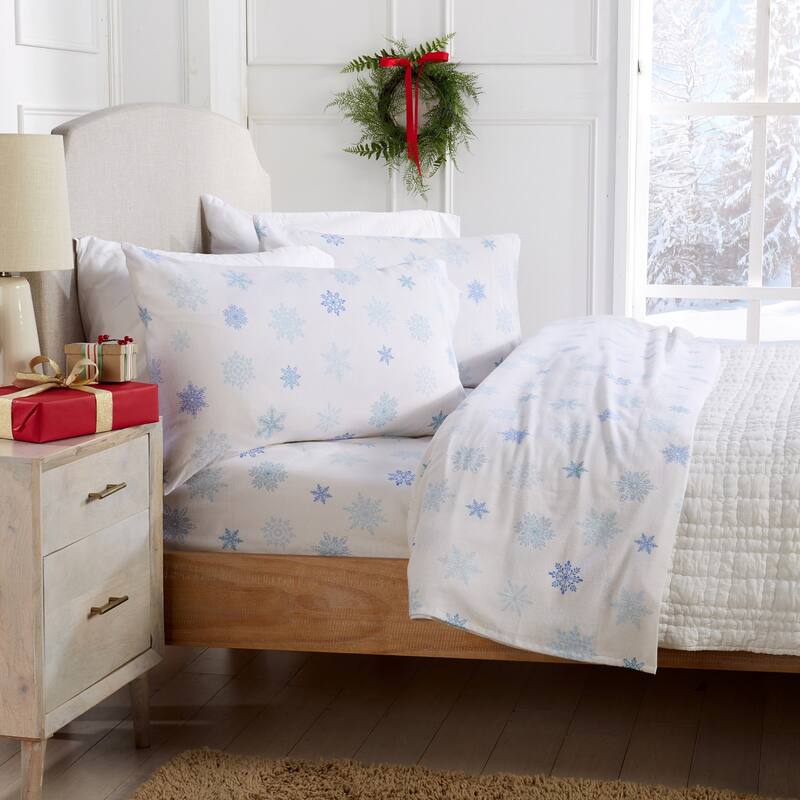 Market & Place Cotton Flannel Novelty Printed Sheet Set