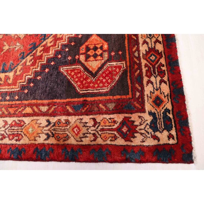 ECARPETGALLERY Hand-knotted Konya Anatolian Dark Navy, Red Wool Rug - 3'6 x 9'6