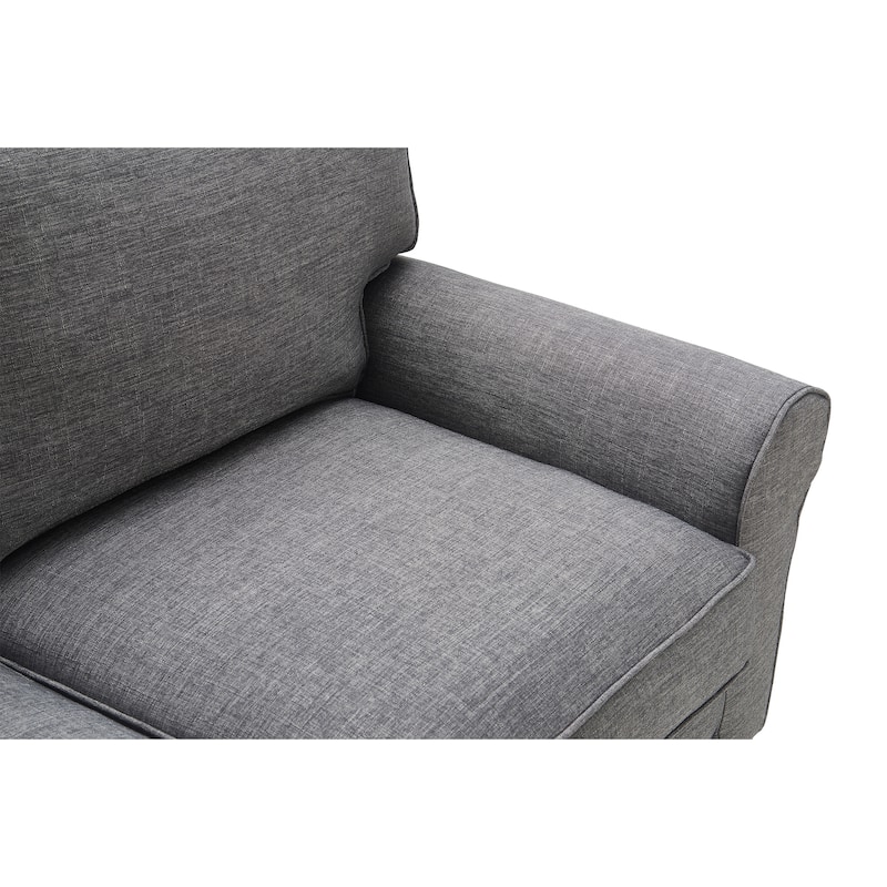 Serta Copenhagen 61" Loveseat for Two People, Pillowed Back Cushions and Rounded Arms, Durable Modern Upholstered Fabric
