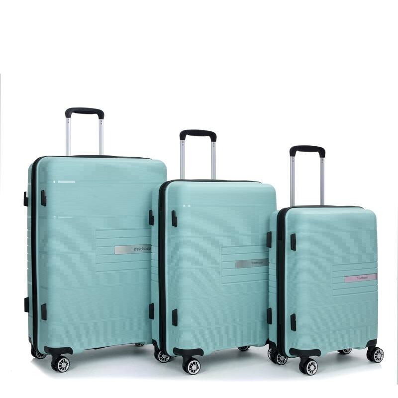 Hardshell Suitcase Double Spinner Wheels Lightweight Suitcase with TSA Lock,3-Piece Set