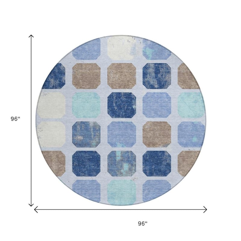 HomeRoots Geometric Transitional Rectangle Outdoor Rug