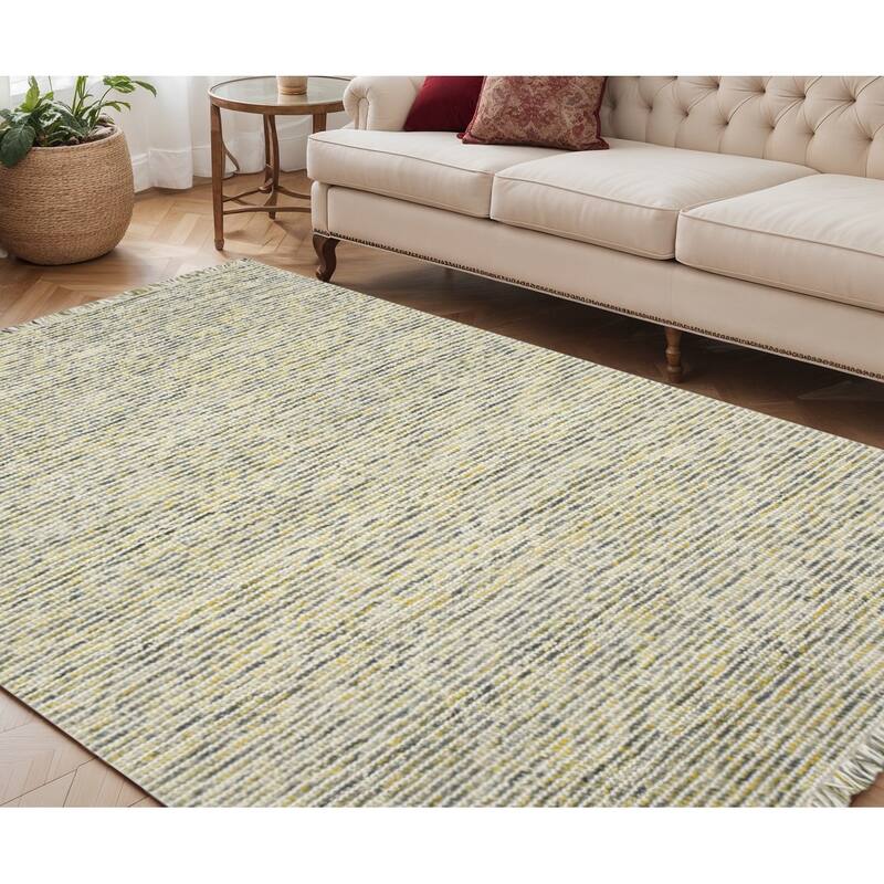 HomeRoots Striped Lodge Rectangle Area Rug - 90.00 in. x 60.00 in. x 0.40 in. - 90.00 in. x 60.00 in.  x 0.40 in.