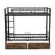 preview thumbnail 4 of 9, Metal Bunk Bed With drawers, Twin, Black